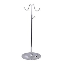 Metal Chrome Adjustable Double Hook Handbag Purse Display Stand Countertop Wo...