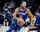 JALEN BRUNSON - NEW YORK KNICKS - SILVER Autographed Signed 8x10 Photo w/COA