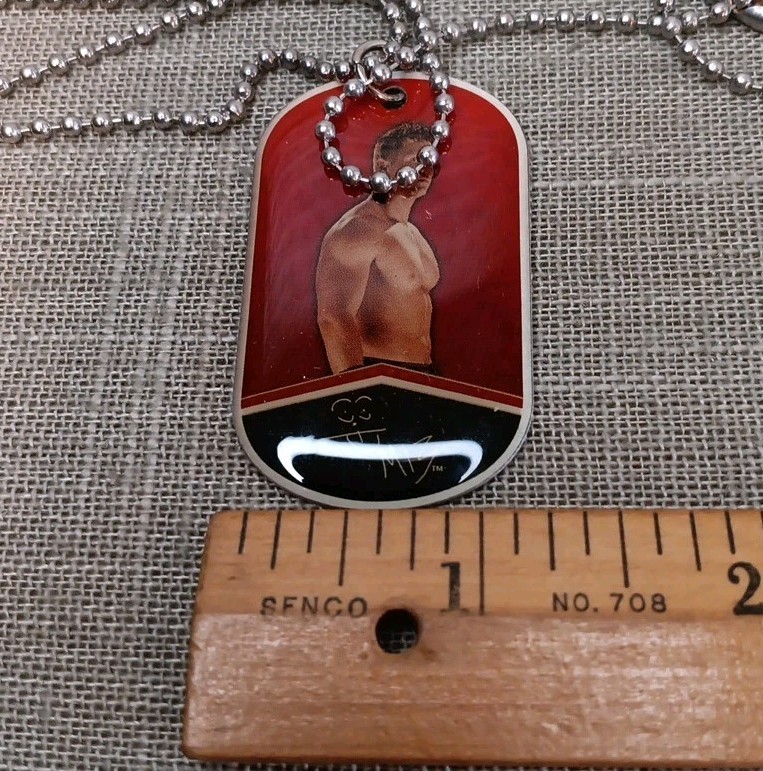 WWE Collectible Dog Tag Necklace Lot of 4 Cactus Jack The Miz Cody