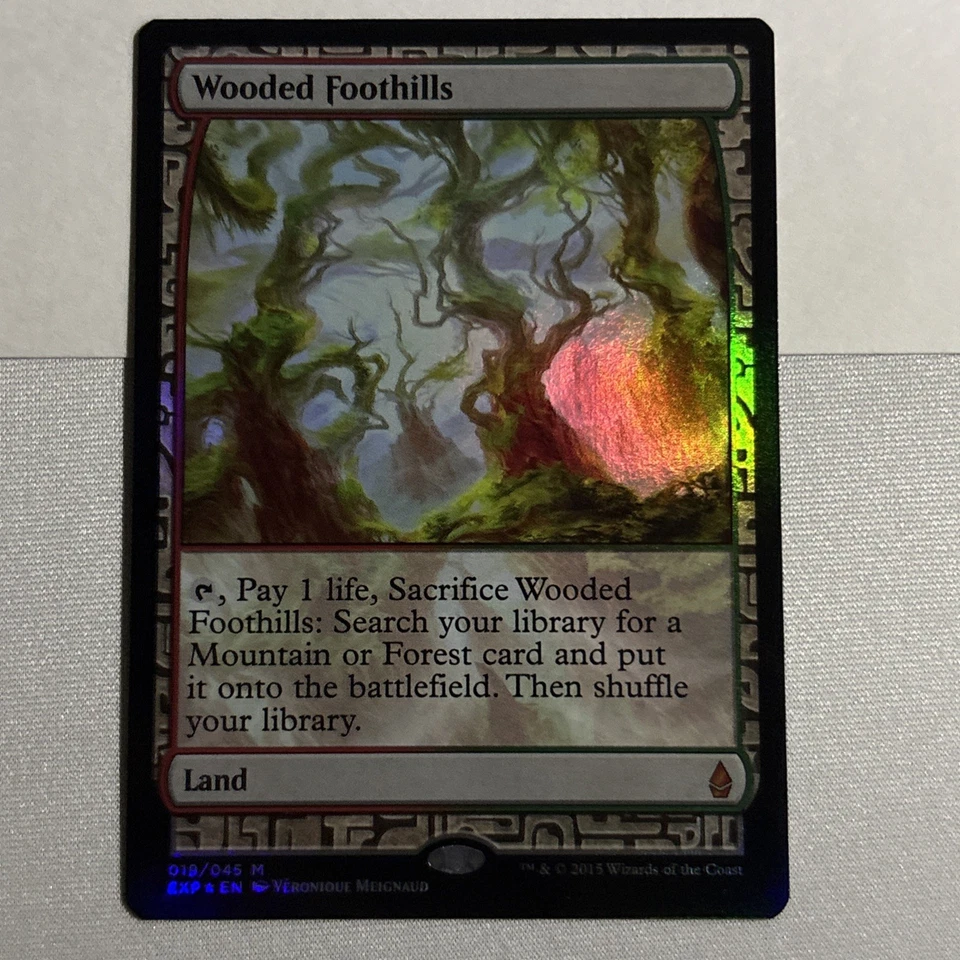 MTG Foil Wooded Foothills Zendikar Expeditions - Image 3 of 4