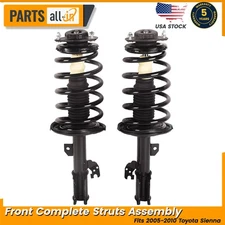 Pair Front Shock Struts w/Coil Spring Assembly For 2004-10 Toyota Sienna