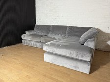 New Stock! HIGH STREET BRAND NEXT Silver Plush Corner Sofa RRP £1600