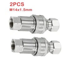 2 Set M14x1.5mm Hydraulic Quick Connect Coupler Female Thread Pipe Fitting HOT