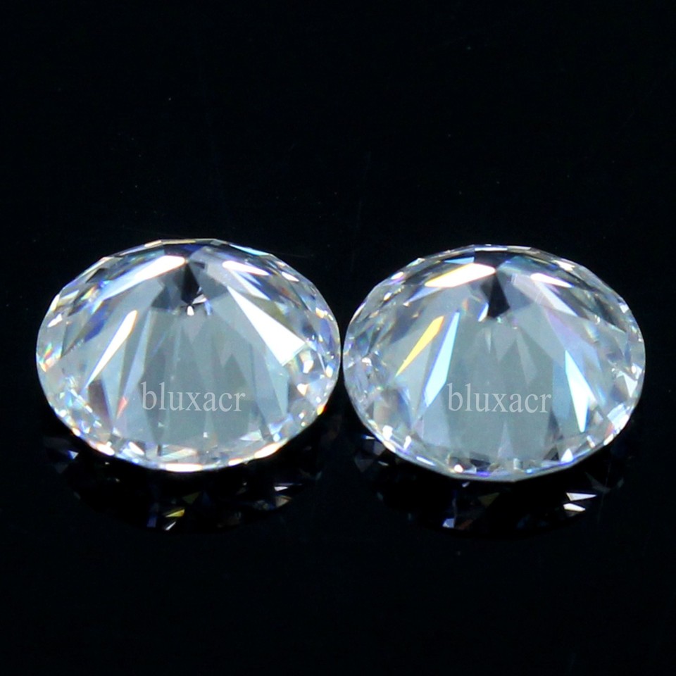 Natural Certified DEF Color VVS1 Brilliant Cut 5.00 MM Round Pair ...