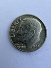 1963 D ROOSEVELT DIME, 90% Silver in circulated condition