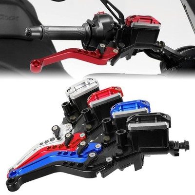 Universal 7/8'' Motorcycle CNC Brake Master Cylinder Reservoir Clutch Lever Set