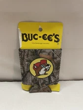 Buc-ee's Travel Center- Camo Can Beverage Insulator New Bucky Beaver Logo 12oz.