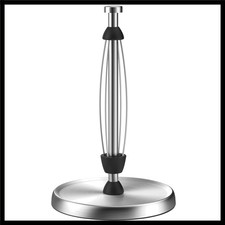 Paper Towel Holder Countertop, One-Handed Tear, Stainless Steel, Weighted Bas...