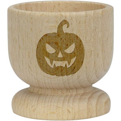 Eierbecher 'Spooky Vampire Pumpkin Jack-O'-Lantern' aus Holz (EC00032045)