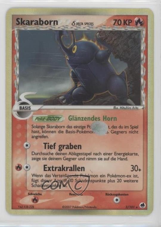 Heracross Reverse Foil Pokémon EX Dragon Frontiers #3 2006