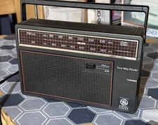 Vintage General Electric GE AM/FM Portable Radio Two-Way Power Tested