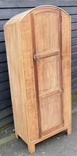 1920’s / 30’s Limed Oak Dome Top Vintage Single Hall Cupboard / Wardrobe