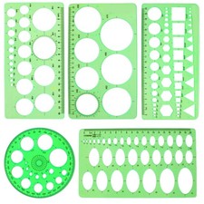 Circle Template 5 Pieces Plastic Circle and Oval Measuring Templates Circle