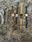 Lot of 6 Vintage Watches – Seiko, Q&Q, Quartz, etc. – Untested – Sold as Found