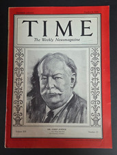 TIME Magazine October 8 1928 William Howard Taft Chief Justice Antique History