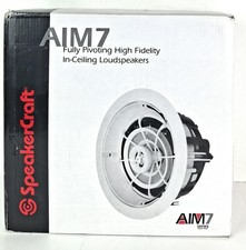 One SpeakerCraft AIM7/Four Series Pivoting High Fidelity In-Ceiling Loud Speaker