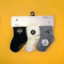 Nike Jumpman Toddler Infant Baby Grippy Socks 6-12 Months, 3-Pack