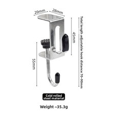 Double Hook Desk Storage Hanger Cold Rolled Steel for School and Office Use