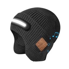Bluetooth Beanie with Light, HD Stereo Sound and 230  Wide Beam White Led Strip