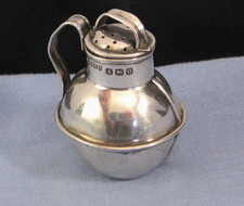 STERLING SILVER ANTIQUE MINIATURE GUERNSEY CREAM JUG PEPPERETTE PEPPER SHAKER