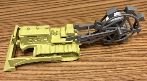 Marx Big Inch Pipeline Playset Dozer With Ditch Digger Assembly