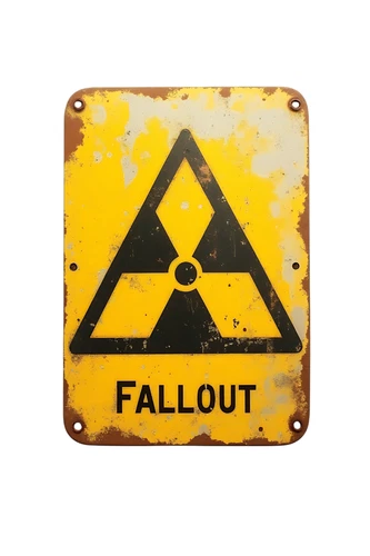 Apocalyptic Retro Vintage Fall Out Biohazard Zombie Self Adhesive Vinyl Sticker