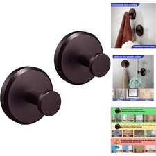 Suction Cup Hooks 2 Pack Bathroom Kitchen Glass Mirror Tile Wall Mount