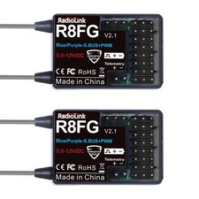 Radiolink R8FG V2.1 8 Channels Gyro Receiver 2pcs, 2.4GHz 600m Long Range Con...