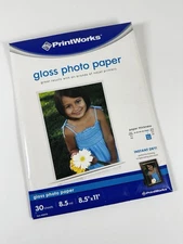 Printworks Gloss Photo Paper 30 Sheets 8.5 Mil 8.5 X 11 Inches 