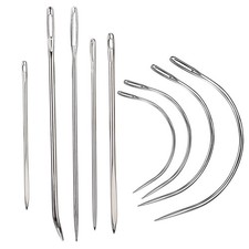 9 Pcs Heavy Duty Hand Sewing Needles Kit,Leather Sewing Needles with 5 Leather H