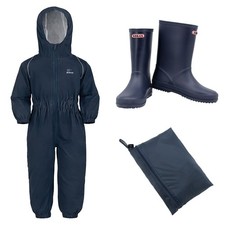 ZORAX Kid Rainsuit Child Outdoor Waterproopf Breathable Puddle Rain Suit & Boots