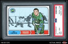 1968 Topps #86 Bill Hicke Golden Seals PSA 8 - NM/MT