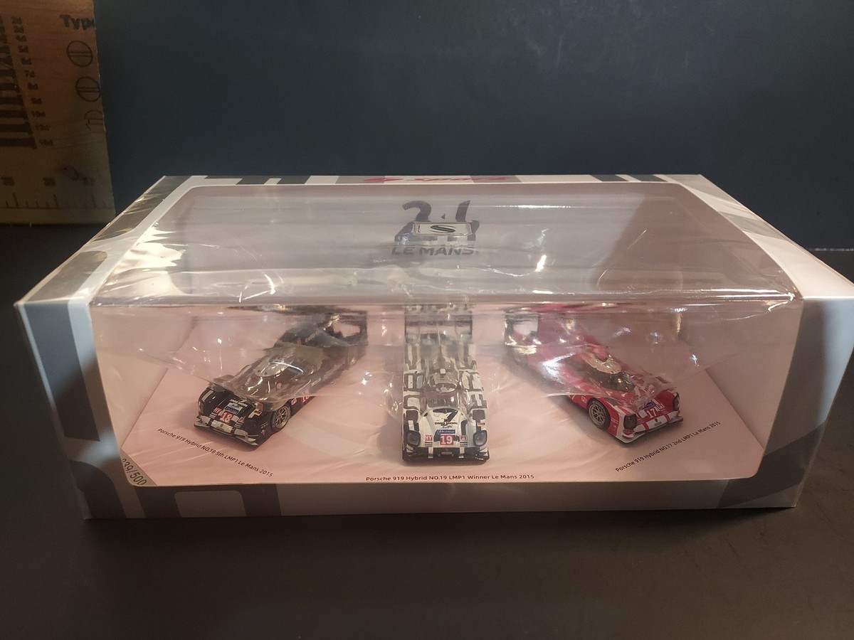 1/64 diecast Sparky Porsche 919 Hybrid 2015 24 Hours LeMans 3 pack