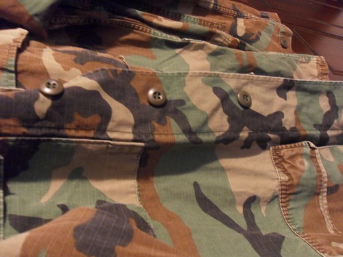 US ARMY Military Woodland Camo Coat Shirt BDU Medium Regular - Picture 8 of 11