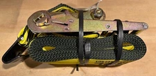 US Cargo Control 4 Inch Yellow Ratchet Winch Strap w/Flat Hook (30 Ft estimate)