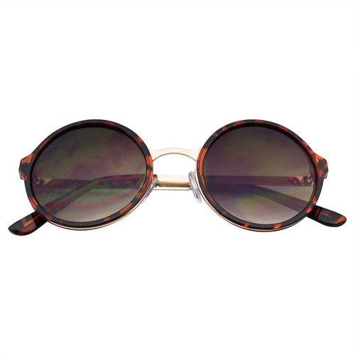 Gafas de Sol Gafas Sol Retro Round Lente Borde Metálico | eBay