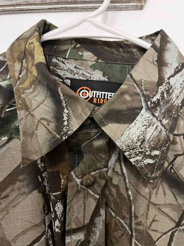 Men's L 42-44 Outfitters Ridge Real Tree Camo Button Up Long Sleeve Shirt - Image 4 of 4