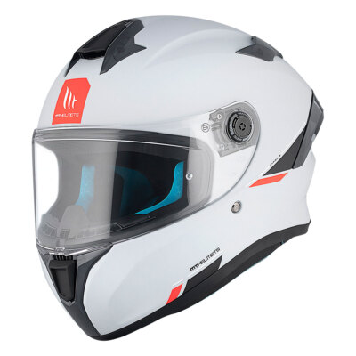 Casco Integral MT Helmets Targo S Solid A0 Blanco Brillante