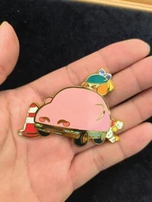Cute Kirby Car Hard Enamel Pin Metal Badge Brooch for hat backpack lapel clothes