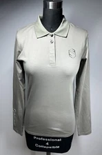 New  Samshield Women’s SMALL Green  Long Sleeve Horseback Riding Polo Shirt