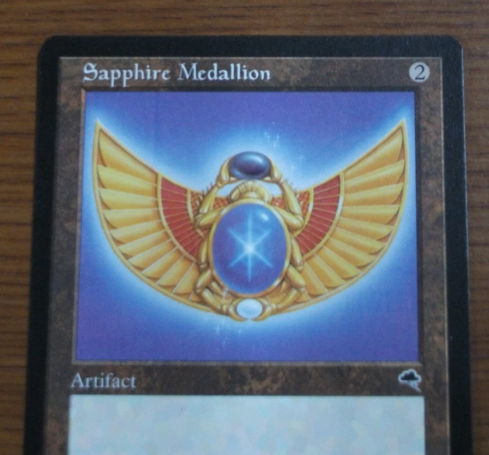 LP Sapphire Medallion Charlie Brown Misprint Tempest Magic the Gathering MtG - Image 3 of 4