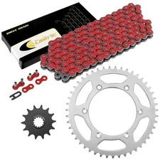 Red Drive Chain And Sprocket Kit for Suzuki DR-Z400E 2000-2007