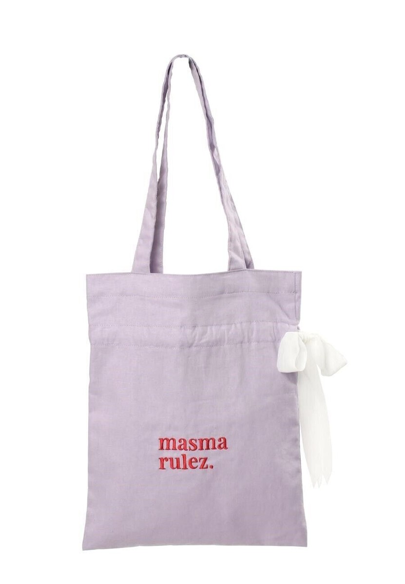 Masmarulez] Korean Ribbon Eco Shoulder Cotton Bag, Silk