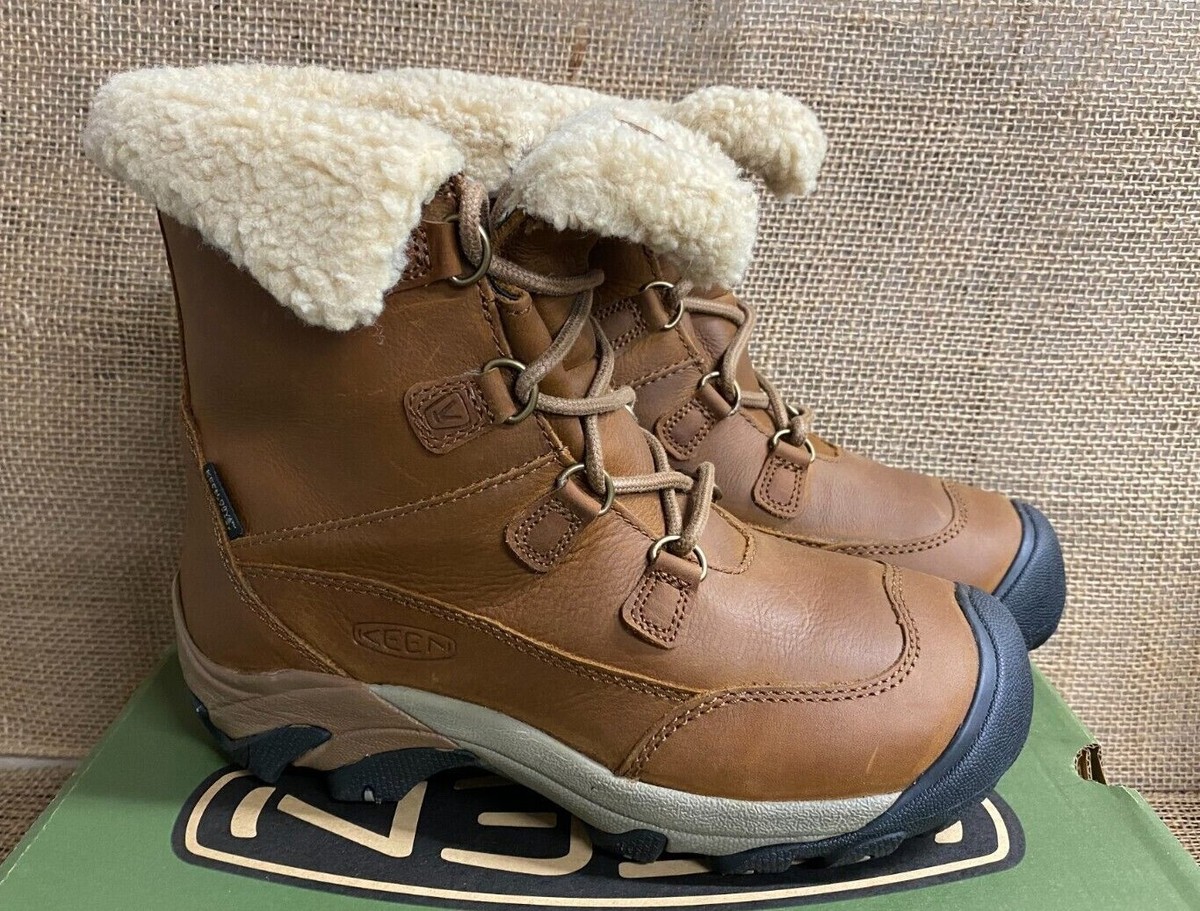 NIB Keen 1026716 Women's Betty Boot Short WP Brown/Shitake Winter