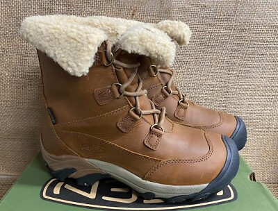 NIB Keen 1026716 Women's Betty Boot Short WP Brown/Shitake Winter Boot