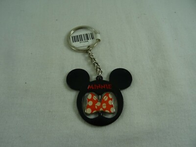 Disney Minnie Mouse Red Polka Dot Bow Spinner Keychain Metal  display picture 1