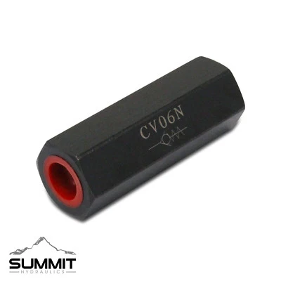SUMMIT HYDRAULICS Hydraulic In-Line Check Valve, 8 GPM, 5000 PSI, 3/8” NPT Ports