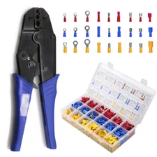 Ratchet Crimping Tool Wire Crimper Pliers Cable Spade Ring Connectors Terminals