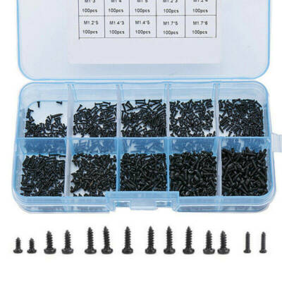 1000x Kleine Schrauben Edelstahl Mini Für Modellbau M1, M1.2, M1.4, M1.7 Set CE