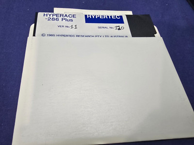 Hyperace 286 Plus Ver 1.1 Hypertec Research Serial 120 5.25 Software